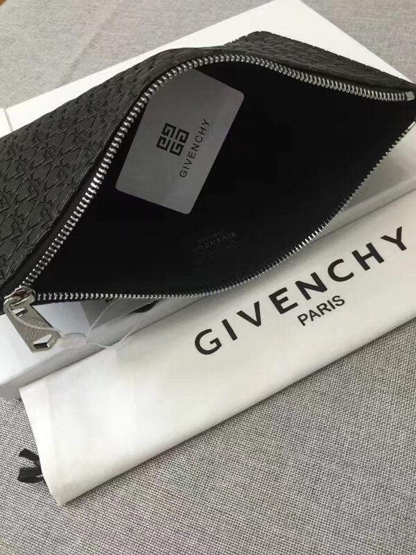 GIVENCHY ジバンシィスーパーコピー 17/18AW スターエンボスクラッチ_Black BK06072020 001